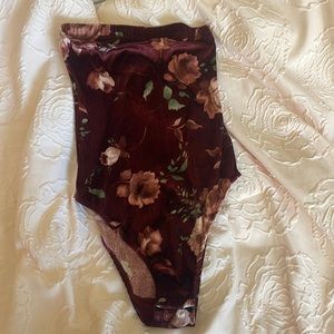 Urban outfitters limited edition velvet body suit size small